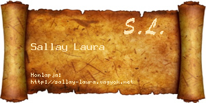 Sallay Laura névjegykártya